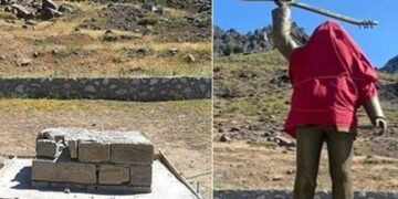Düzgün Baba ve Hasret Gültekin Heykeli