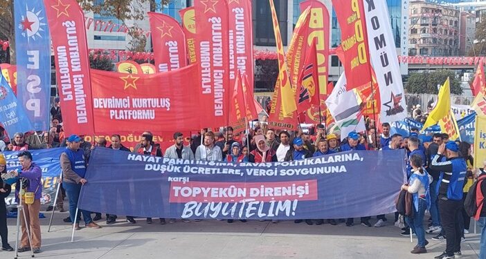 İşçi örgütlerinden hayat pahalılığı ve savaş politikalarına karşı miting