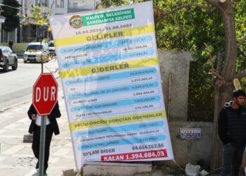 Halfeti’de gelir-gider tablosu nöbet alanına asıldı
