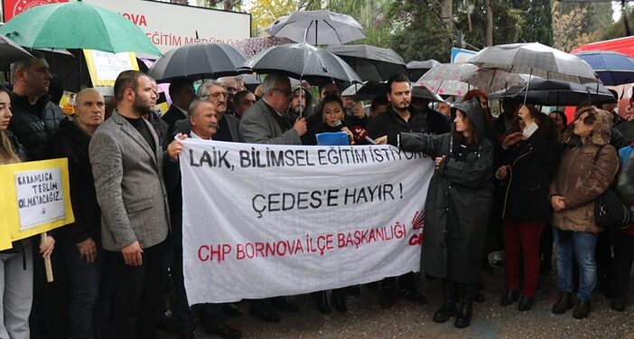 Bornova Alevi Bileşenleri, 99 okula imam atanması protestosu