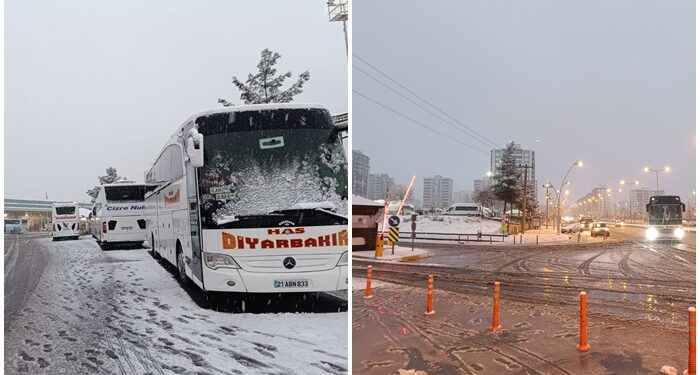 Diyarbakır kar altında