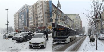 Diyarbakır’da kar yağışı etkisini sürdürüyor